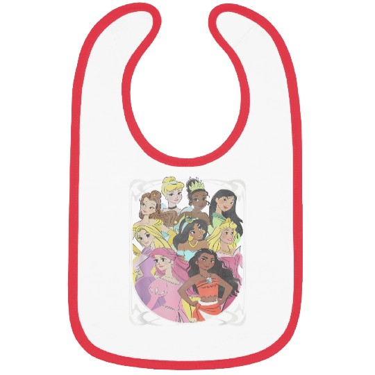 Disney Princess Royal Framed Group Portrait Vint Bibs