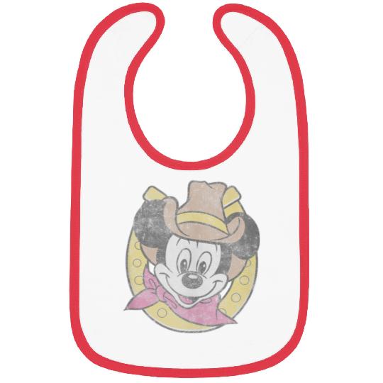 disneys Mickey Cowboy Classic Horseshoe Hat Bibs