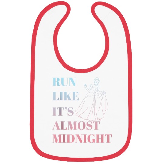 Disney Cinde Run Like Its Almost Midnight Text Bibs