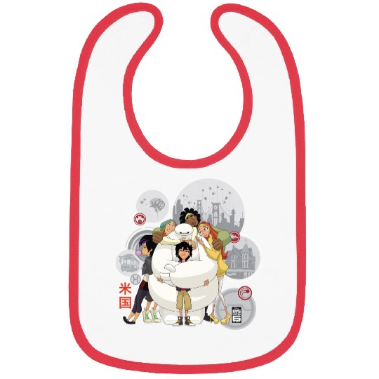 Disney Big Hero 6 TV Series Baymax Hugs Graphic Bibs
