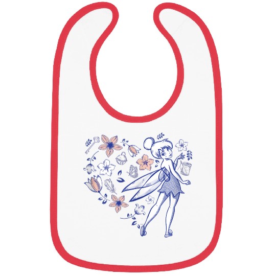 Disneys Tinker Bell Storybook Heart Blue Bibs