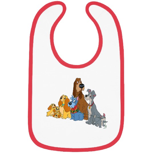 Lady And The Tramp Dogs Baby Bib