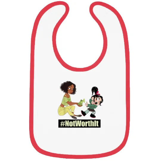 Disney WreckIt Ralph Tiana Vanellope Not Worth It Bibs