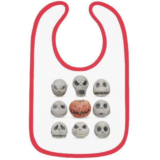 Disneyss Jack Skellington Halloween Faces Bibs