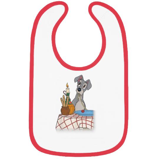 Disneyss Lady And The Tramp Iconic Spaghetti Scene Tramp Side Bibs