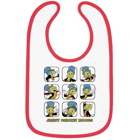 Disney Jiminy Cricket Moods Bibs, Disney Pinocchio Bibs