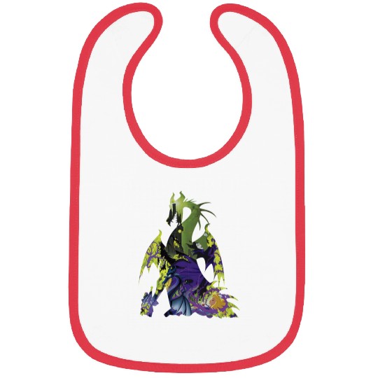 Disney Sleeping Beauty Maleficent Dragon Silhoue Bibs