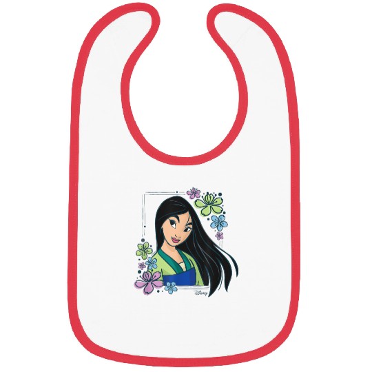 Disney Princess Mulan Flowers Bibs
