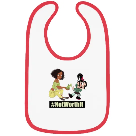 Disney WreckIt Ralph Tiana Vanellope Not Worth It Bibs