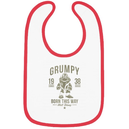 Disney Snow White Grumpy Born This Way 1938 Bibs