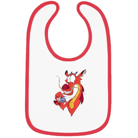 Disney Mulan Mushu And CriKee Pocket Logo Bibs
