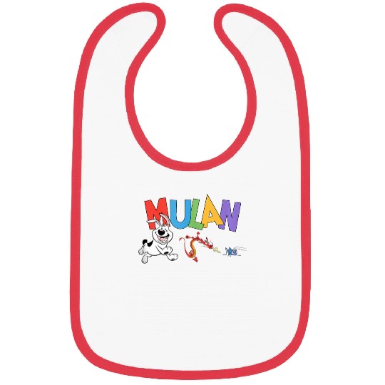 Disney Mulan Sidekick Friends Colorful Logo Bibs