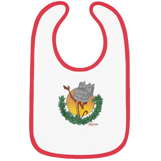 Disney Mulan Mushu Stone Dragon Head Portrait Bibs