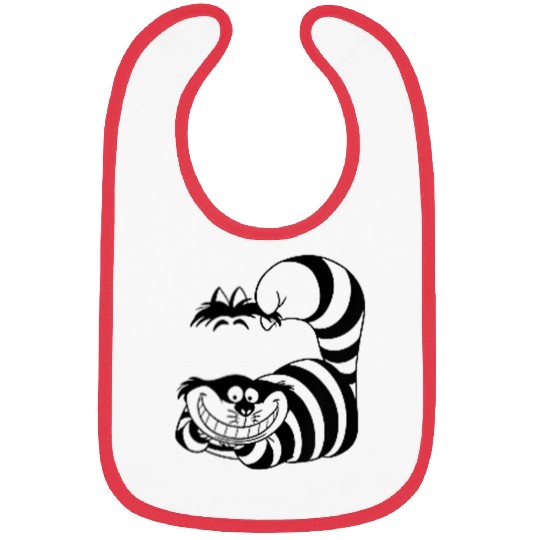 Disneyssss Alice In Wonderland Cheshire Cat Left Chest Bibs