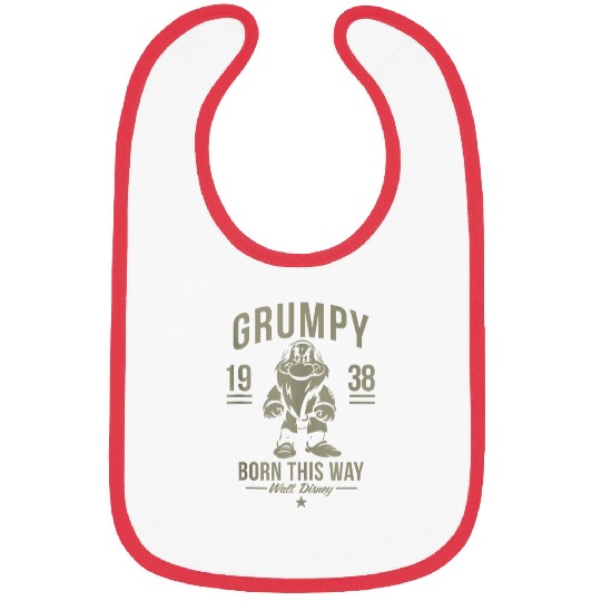 Disney Snow White Grumpy Born This Way 1938 Bibs