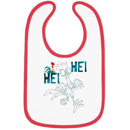 Disney Moana Hei Hei Outline Bibs