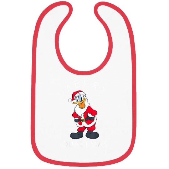 Disneyss Donald Duck As Santa Merry Quackmas Holiday Bibs
