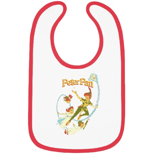 Vintage Peter Pan Bibs | Peter Pan Graphic Bibs | Disneyland Graphic Bibs
