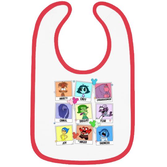 Disney Pixar Inside Out Characters Bibs, Disneyland Inside Out 2