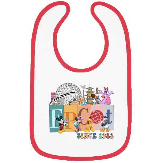 Disney  Colors Bibs, Retro Disney Epcot Bibs