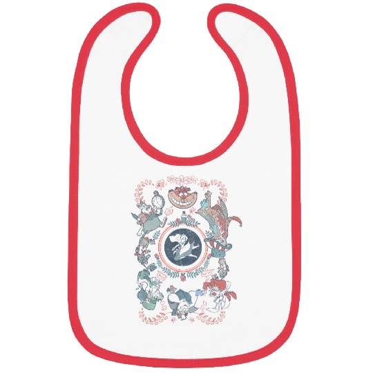 Disneyss Alice In Wonderland Card Style Mashup Bibs