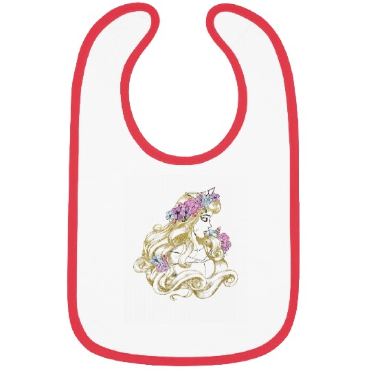 Disney Sleeping Beauty Colorful Illustration Grap Bibs