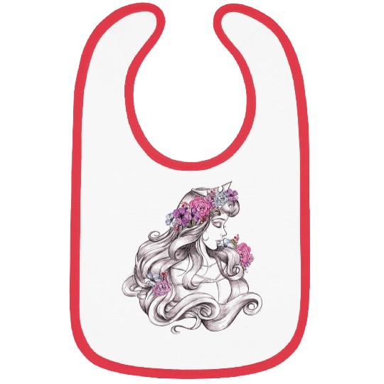 Disneyss Sleeping Beauty Aurora Hair Blossoming Bibs