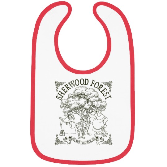 Disney Robin Hood Sherwood Forest Group Shot Logo Bibs