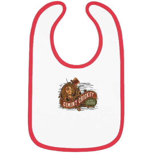 Disney Pinocchio Jiminy Cricket High Moral Standa Bibs