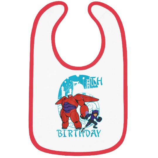 Disneyss Big Hero 6 Baymax Hiro 6th Birthday Graphic Bibs