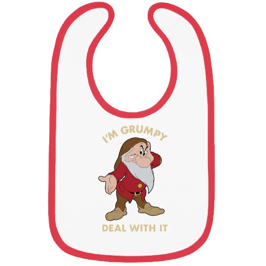 Disney Snow White I'm Grumpy Deal With It Portrait Bibs
