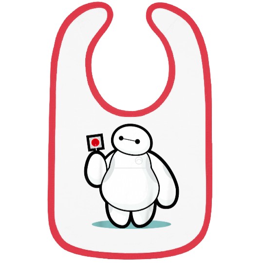 Disney Big Hero 6 Baymax With Lollipop Cute Shot Bibs