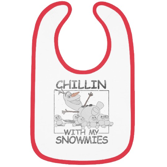 disney frozens Olaf Chillin With My Snowmies Portrait Bibs