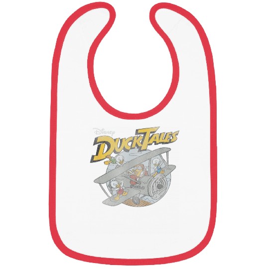 Disney DuckTales Ducks On Airplane Distressed Po Bibs