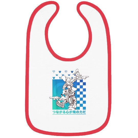 Disney Kingdom Hearts Sora Donald Goofy Kanji Ch Bibs