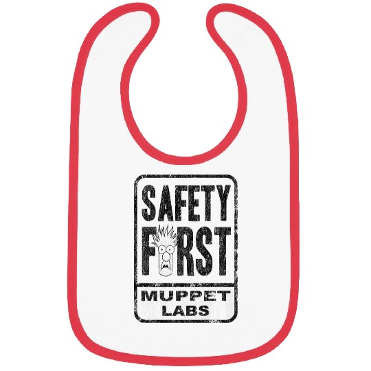 Disney The Muppets Safety First Sign Beaker Distressed Premium Bibs