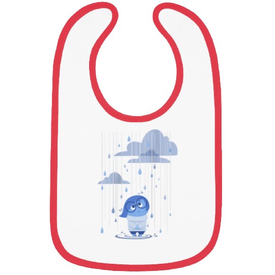 Disneyss Pixars Inside Out Sadness Rain Cloud Feeling Blue Logo Bibs
