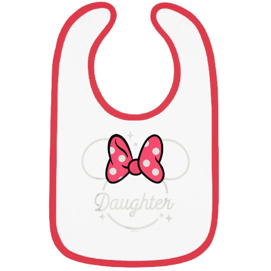 Disney Minnie Mouse Daughter Head Icon Magic Family Trip Bibs