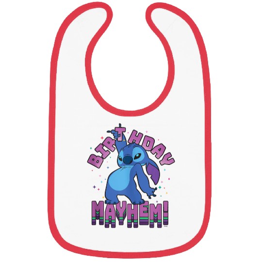 Disneyss Lilo Stitch Disco Dance Birthday Mayhem Bibs