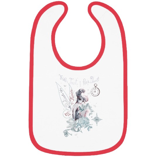 Disneyss Peter Pan Tinker Bell Believe Drawing Portrait Bibs