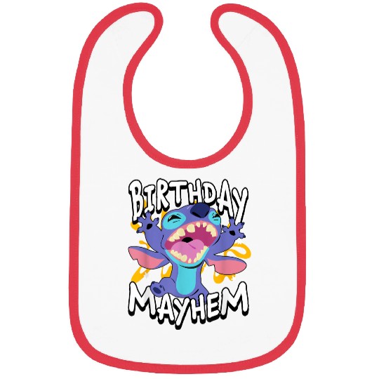 Disney Lilo Stitch Birthday Mayhem Stitch Logo Bibs