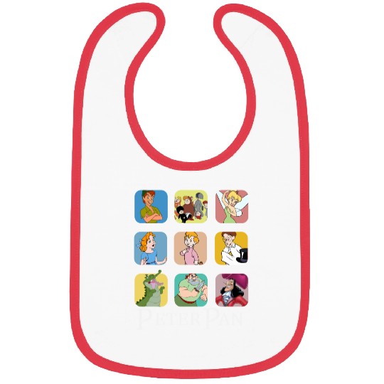 Disney Peter Pan Characters Bibs, Peter Pan Bibs