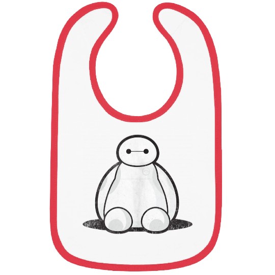 Disneyss Big Hero 6 Cute Baymax Sitting Distressed shots Bibs