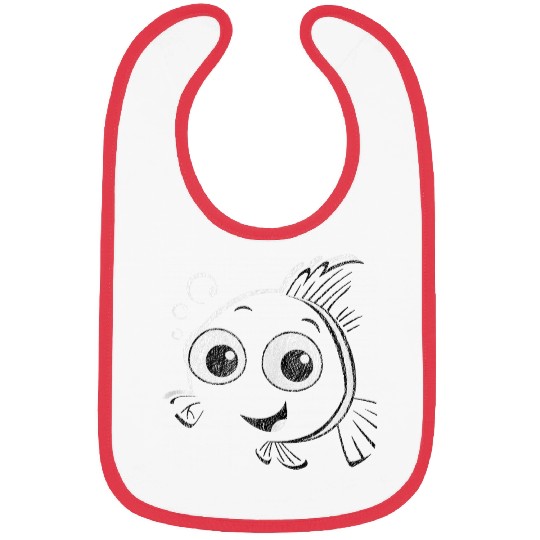 Disneyss Pixars Finding Nemo Cute Nemo Distressed Big Portrait Bibs