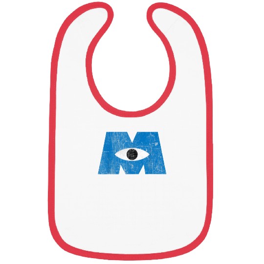 Disney Pixars Monsters, Inc Distressed Cyclops Blue Logo T-Shirt Bibs