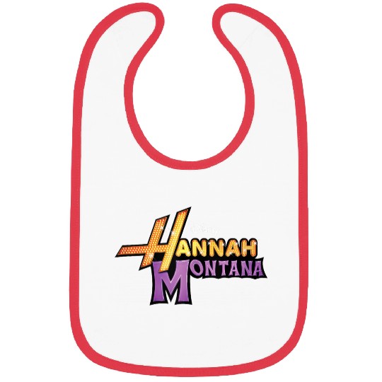 Disneyss Hannah Montana Classic Iconic Big Chest Text Logo Bibs