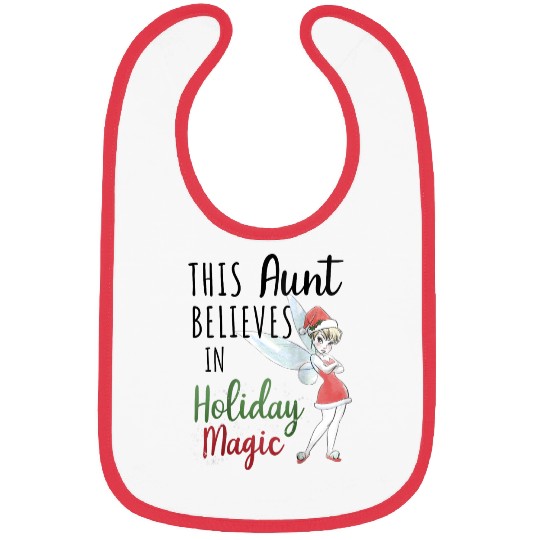 Disney Peter Pan Christmas Tinker Bell Holiday Magic Aunt Bibs