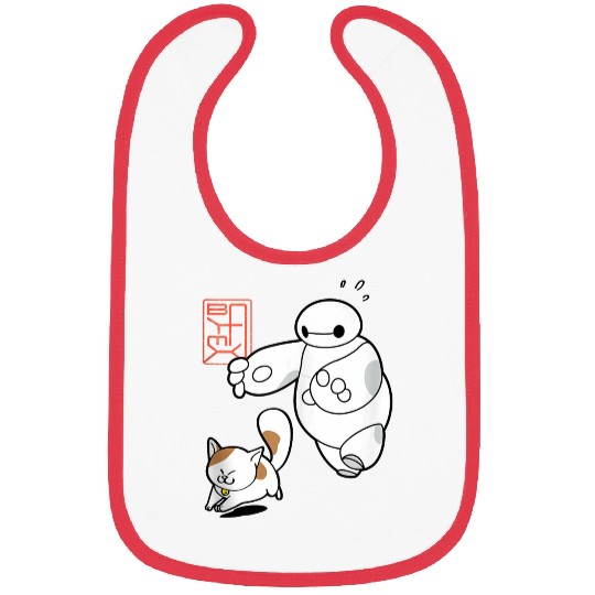 Disneyss Big Hero 6 Baymax Chasing Mochi Cute shots Bibs