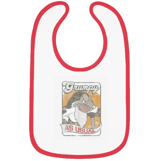 Disney Snow White Grumpy As Usual  Card Bibs