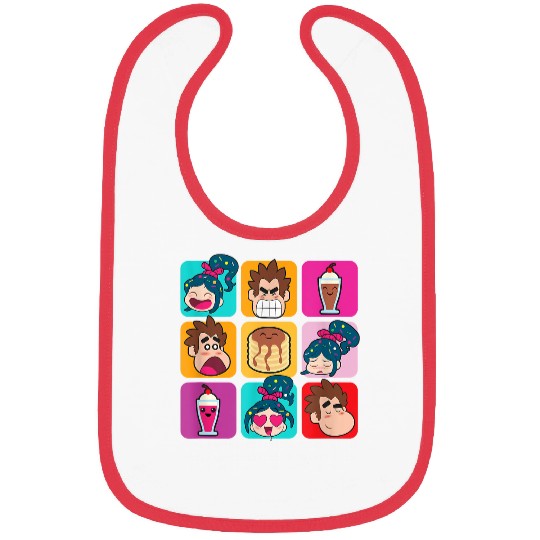 Disney Wreck-It Ralph Vanellope Ralph & Desserts Panels T-Shirt Bibs